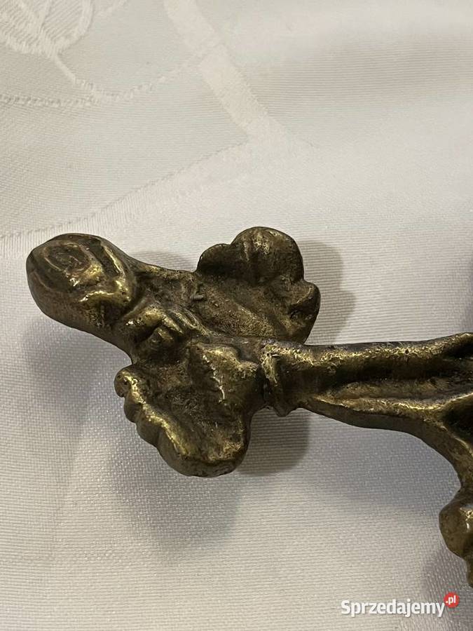 Świecznik kaganek z mosiądzu PRL Kraków