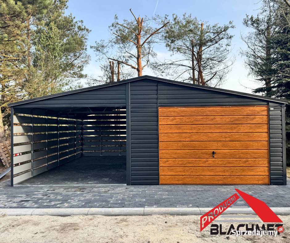 Garaż blaszany 7x6 producent profil poziom 301zł/m2 Mława