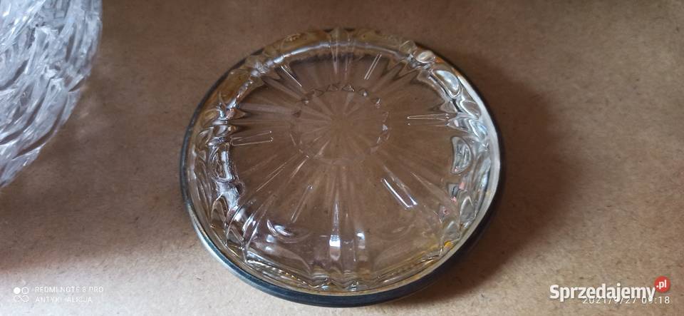 Talerzyk szkło Plater Silverplatet Italy Gdańsk