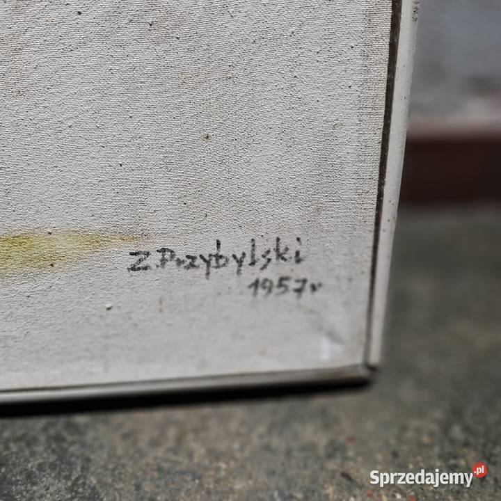 Obraz olejny Kwiaty w Wazonie ZPrzybylski 1957r sprzedam