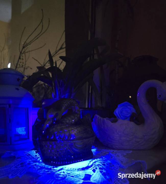 Łabędź rubinowy bomboniera szkło śląskie Sosnowiec sprzedam