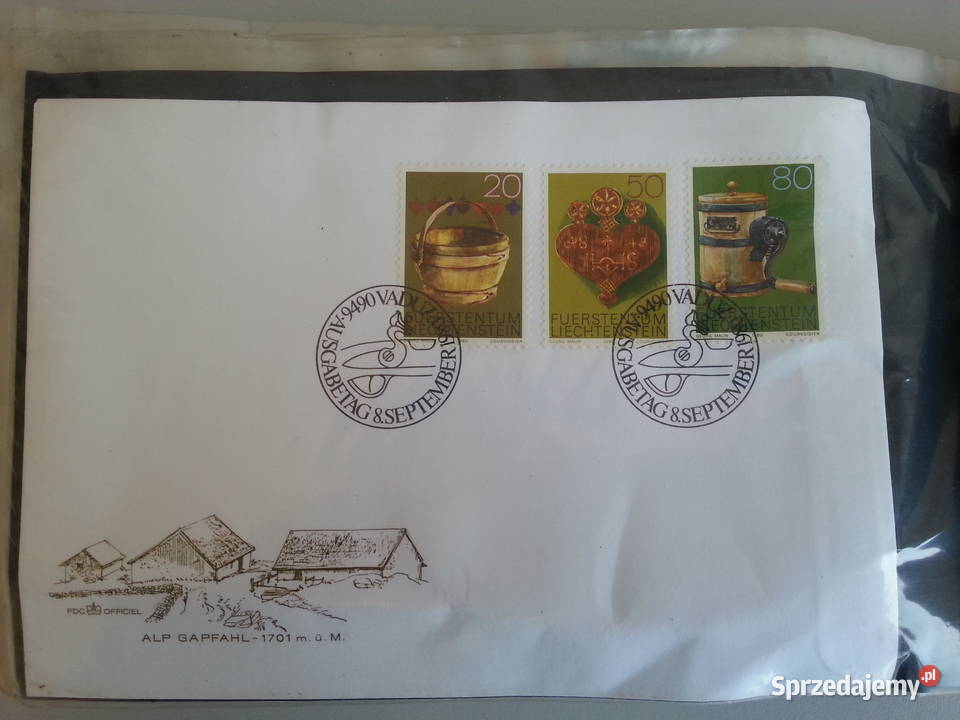 Koperty ze znaczkami 198082r 78 sztuk Olesno