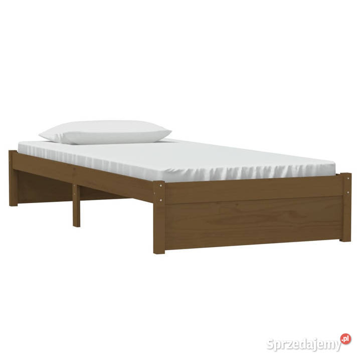 Rama łóżka miodowy brąz lite drewno pojedyncza 31cm sprzedam