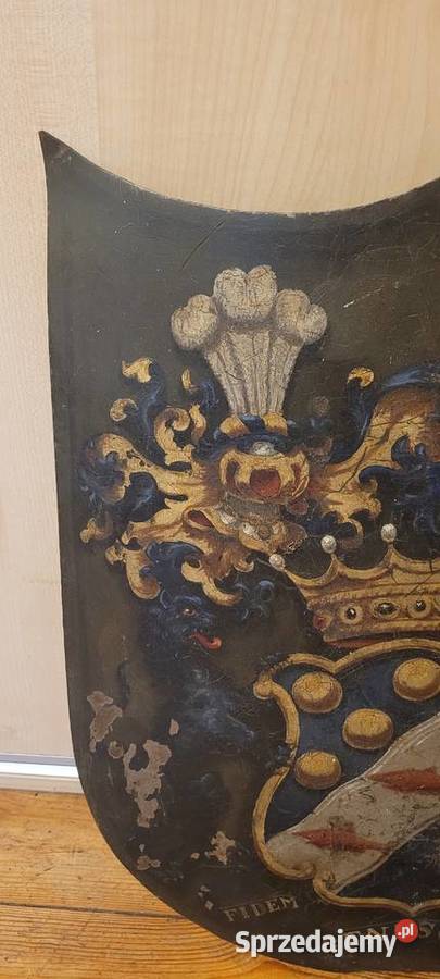 Oryginalna Tarcza Herbowa FreihereenBaronów von Antyki, Sztuka, Kolekcje Poznań