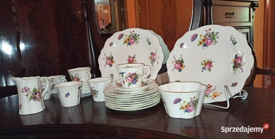 filiżanka z talerzykiem deserowym CauldonEngland Gdańsk