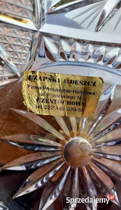 Piękna duża patera kryształowa Wrocław