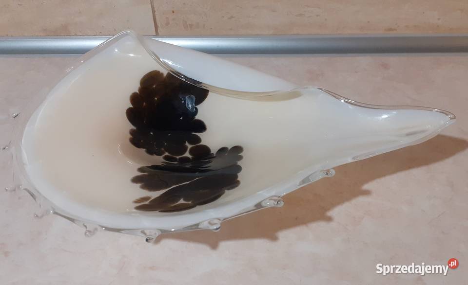 Patera na owoce szklana muszla małopolskie
