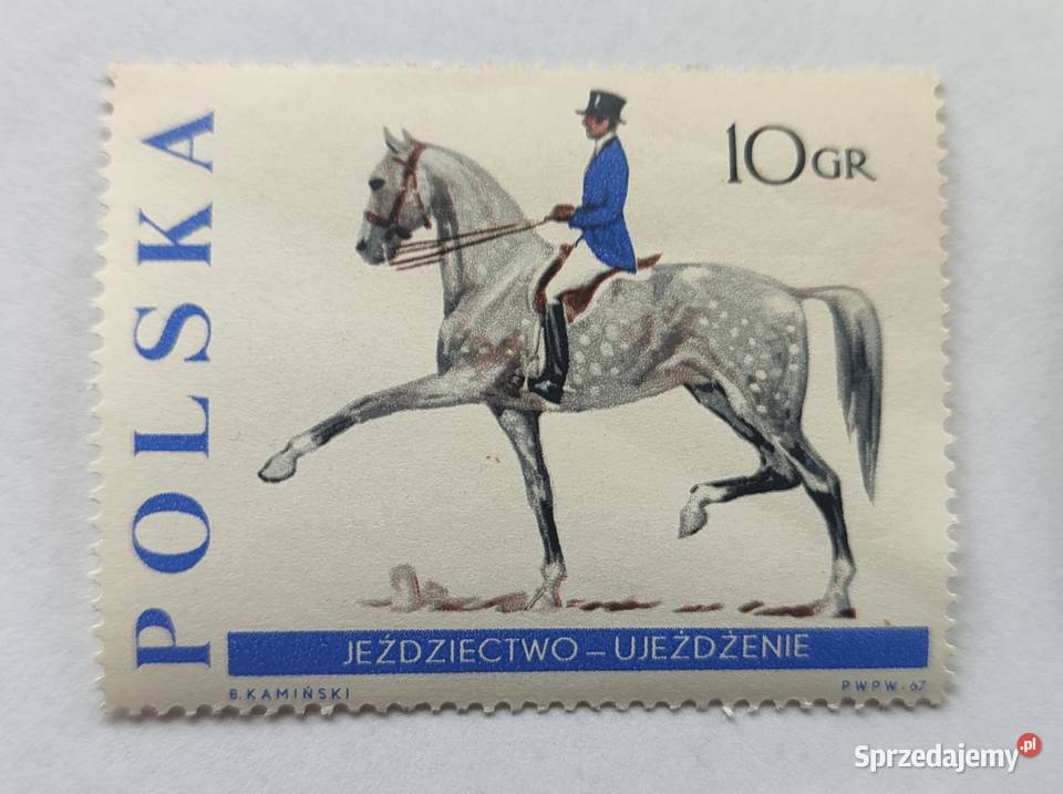 Znaczki pocztowe Polska 1967 JEŹDZIECTWO fi Pruszków