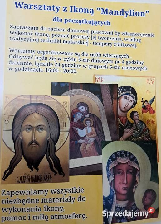 Warsztaty pisania ikon początkujących Kursy artystyczne Rzeszów