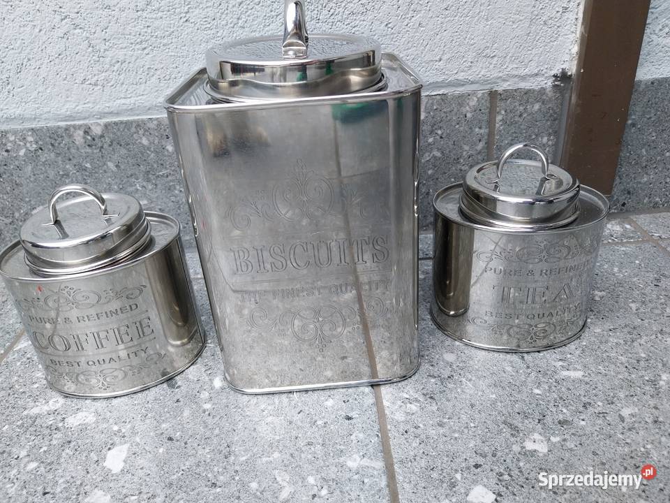 Pojemniki metalowe na kawę herbatę i ciasteczka Wałbrzych sprzedam