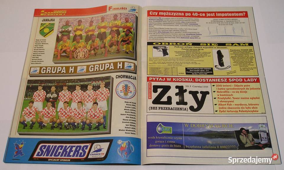 MAGAZYN SPORTOWY SKARB KIBICA MŚ 1998 łódzkie Łódź sprzedam