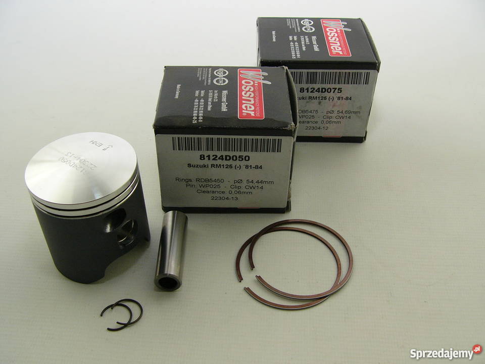 TŁOK komplet tłokowy WOSSNER 5444 mm RM 125 8184 śląskie Zabrze