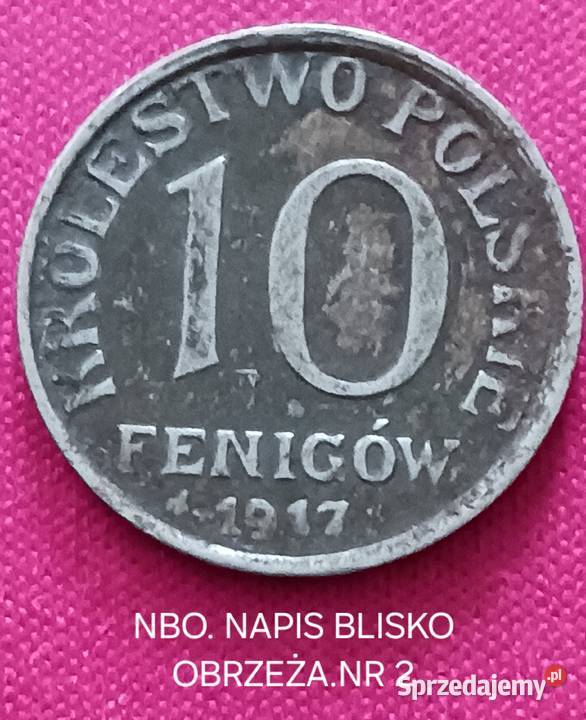 10 Fenigów Królestwo Polskie 1917 r NBOnapis Konin sprzedam