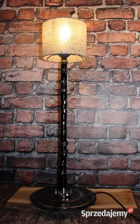 Lampa stojąca loft metal art wałek rozrządu Dębica