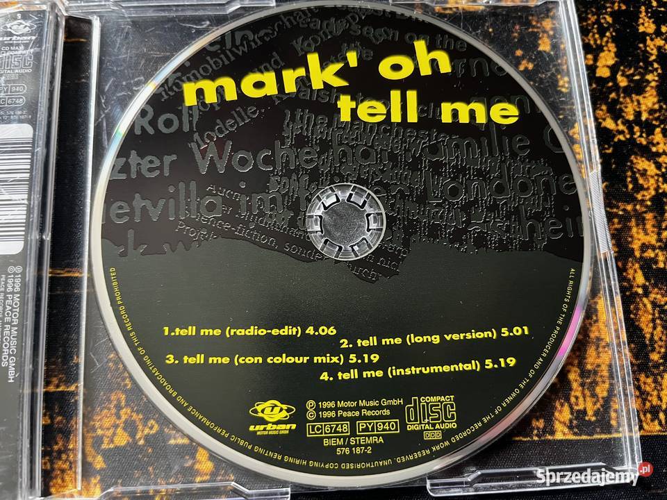 Mark Oh Tell Me House Euro House Płyty i kasety Błażejowice