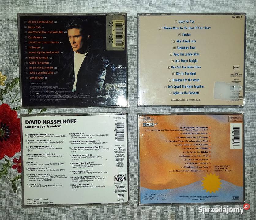 David Hasselhoff 4 płyty CD opis całość Płyty i kasety dolnośląskie Ząbkowice Śląskie sprzedam