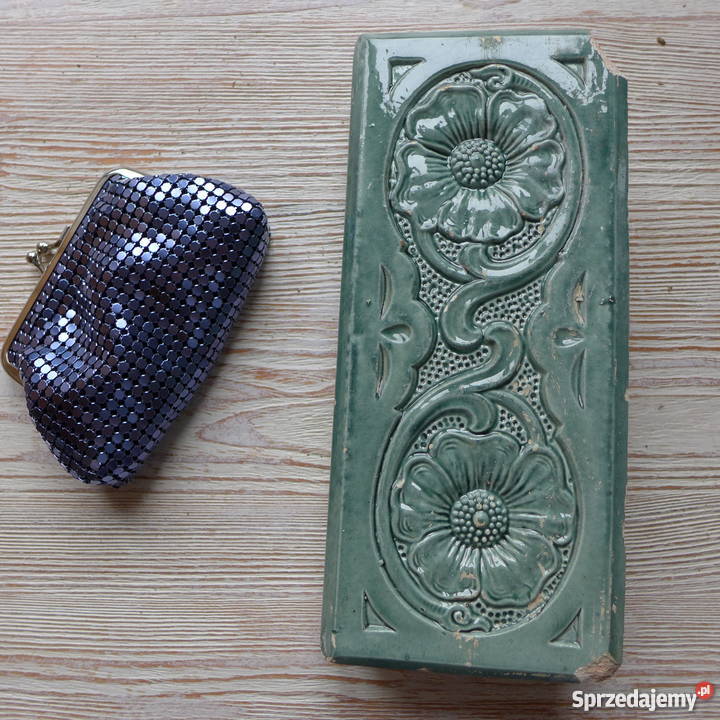 F9 Secesyjny stary ceramiczny dekor kafel Warszawa