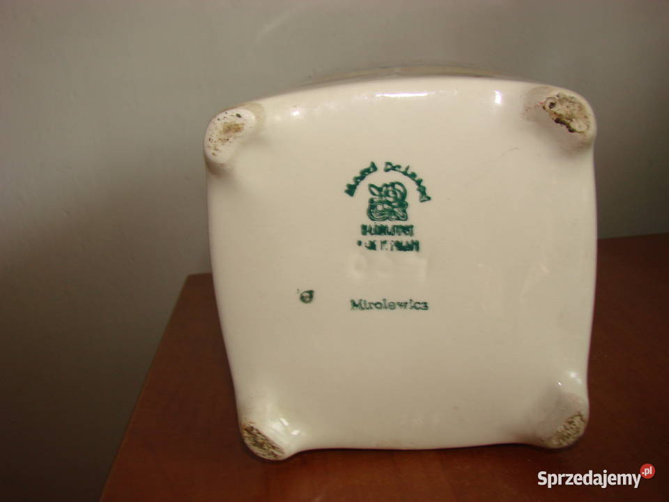 Włocałwek fajansowy pojemnik kuchenny PRL pomorskie Pruszcz Gdański