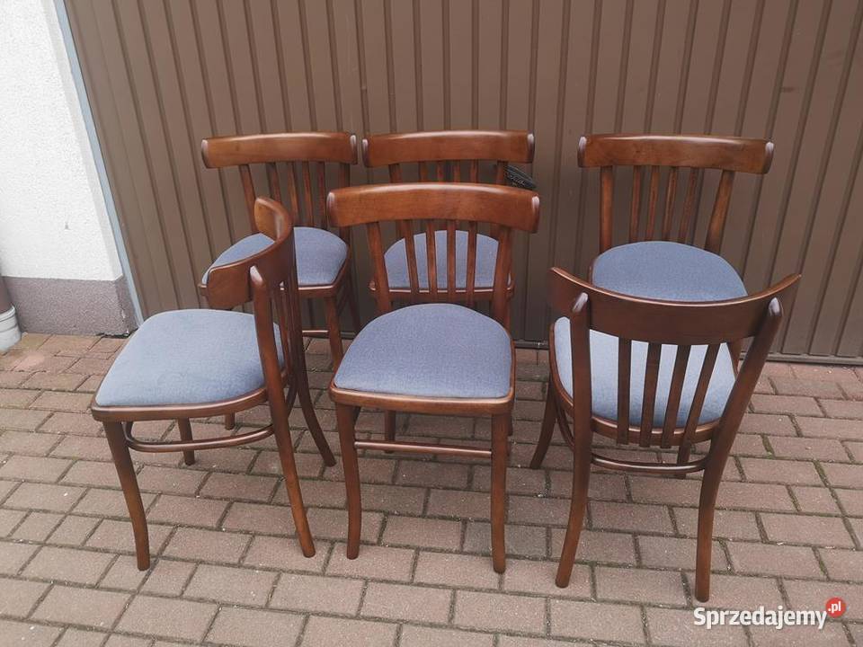 Krzesła PRL Stare Antyk Komplet 6 Sztuk Swarzędz