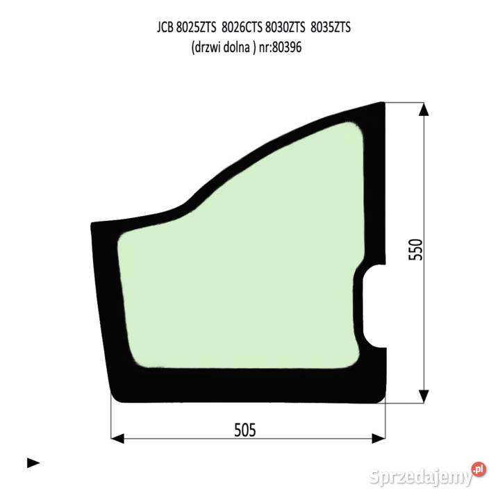 SZYBA DRZWI DOLNA JCB 8025 8026 8030 8035 ZTS sprzedam