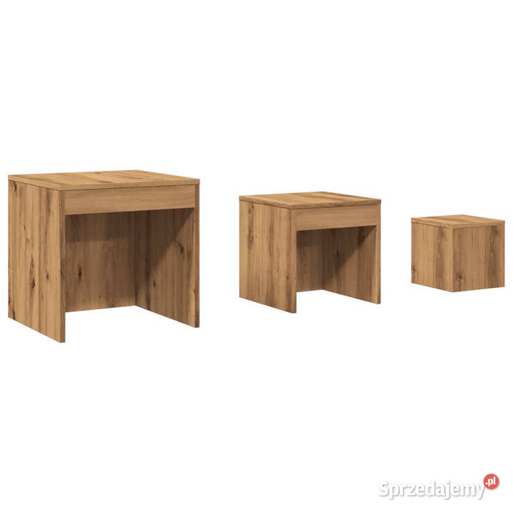 Stoliki wsuwane pod siebie 3 kolor dąb artisan Warszawa sprzedam
