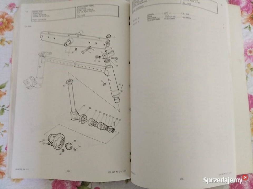 Katalog części MF 285 oryginał 1977 Rok wydania 1977 Pozostałe Lublin sprzedam