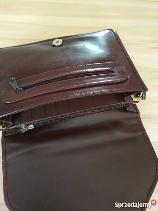 Torebka skórzana bordowa Dla kobiet Torby i torebki