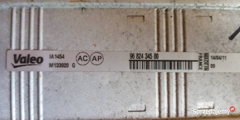 CITROEN BERLINGO CHŁODNICA POWIETRZA Krzeszowice