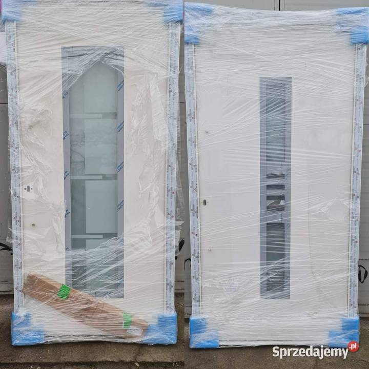 Drzwi zewnętrzne z antabą klamką ocieplaną Szamotuły