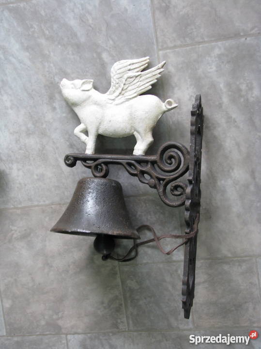 Śliczny dzwonek dzwon skrzydlata świnia knur Kraków