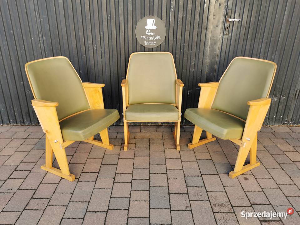 Fotel kinowy lata 60 Czechosłowacja PRL Vintage Pogórze sprzedam