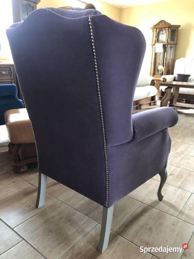 Fotel Ludwigsrebrne nózki TKANINA wyprzedaż 50 Fotele Opole