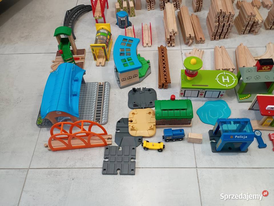 Klocki drewniane tory stacja kolejowe inne Otmice