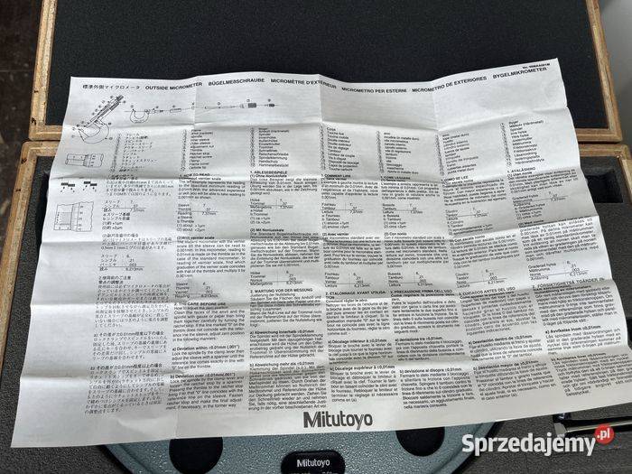Mikrometr zewnętrzny Mitutoyo 200300 mm Zestaw z Tuliszków