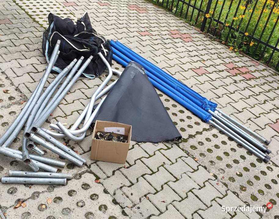 TRAMPOLINA OGRODOWA Z SIATKĄ dzieci z drabinką Nowy Sącz