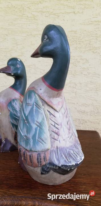 Kaczki drewniane figurki kaczory rodzina kaczek Garwolin