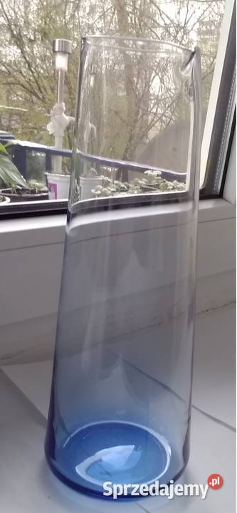 dzbanek szklany z dwoma szklaneczkami niebieskie Łódź