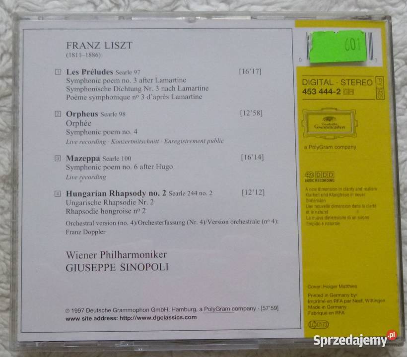 Płyta CD Franz Liszt Poematy symfoniczne klasyczna mazowieckie Warszawa