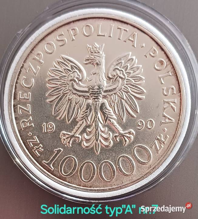100 000 Solidarność 1990 r Typ A 7 Konin