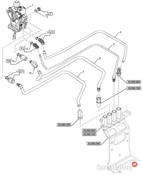 Holland T6090 T6070 Zawór hamulca 47481383 wielkopolskie Jastrzębniki