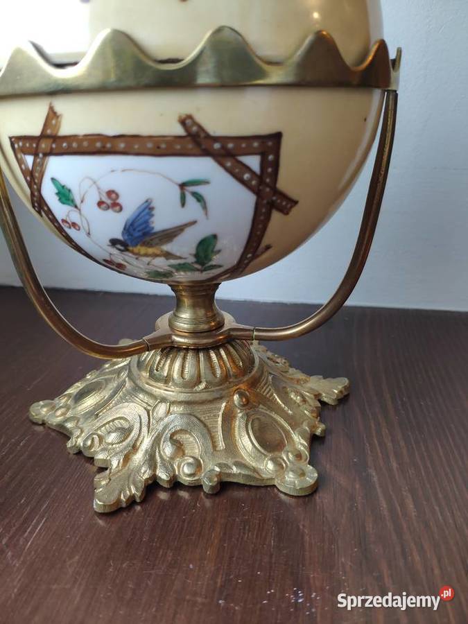Stara francuska porcelanowa lampa naftowa n4 Kraków