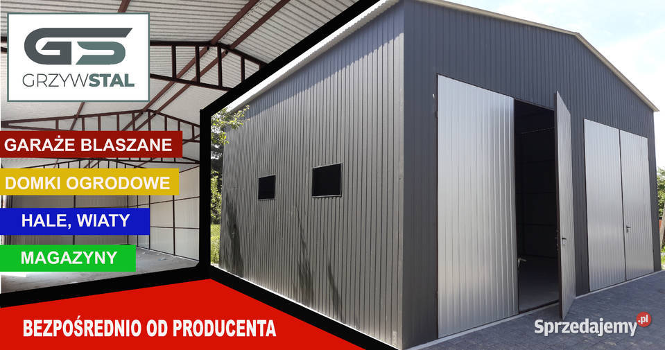 Garaż blaszany Magazyn Wiata Hala Stalowa wielkopolskie Oborniki