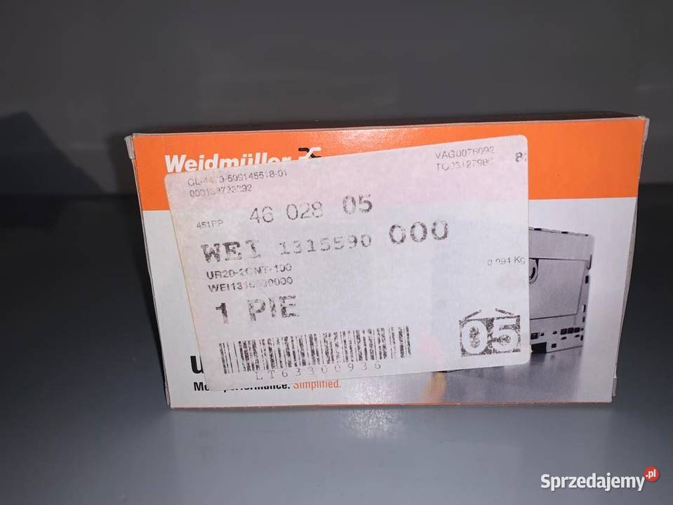 Weidmller UR202CNT100 1315590000 PLC addon Pozostałe mazowieckie Warszawa
