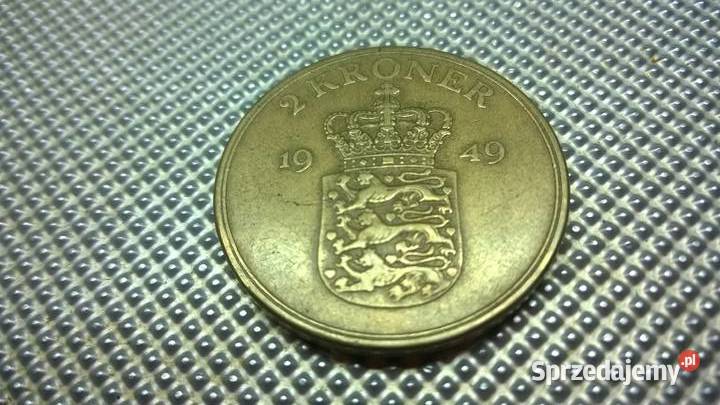 MONETA Dania 2 korony 1949 059 Warszawa