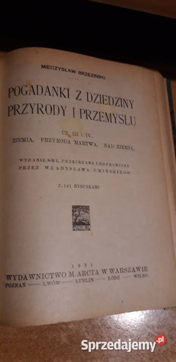 Pogadz dziedz przyri przemysłu 1 4 1921opr il Antykwariat Iwno sprzedam