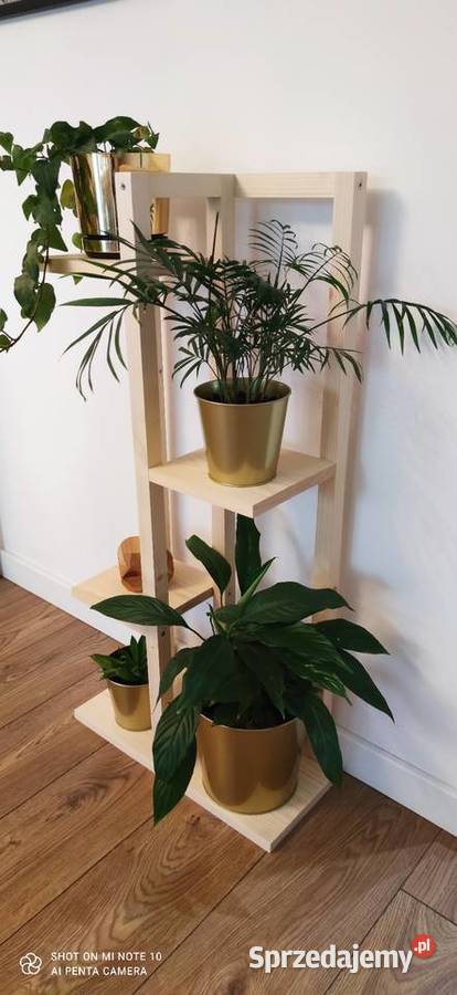 Kwietnik drewniany stojak na kwiaty Dekoracje i ozdoby Zduńska Wola