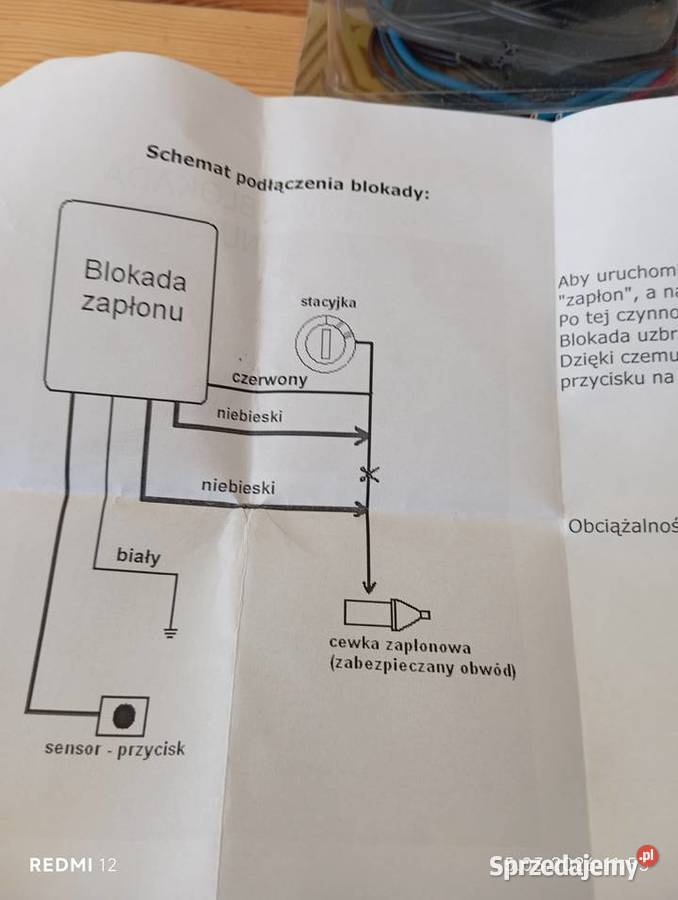 Blokada zapłonu Blok1 Nowa Odbiór łasku wysyłka Łódź