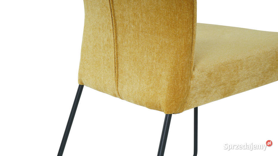 Krzesło Na płozach Czarny mat Tkanina Aqua Clean 58cm śląskie Katowice