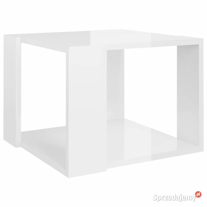 Stolik kawowy biały z połyskiem 40x40x30 Stoły mazowieckie Warszawa sprzedam