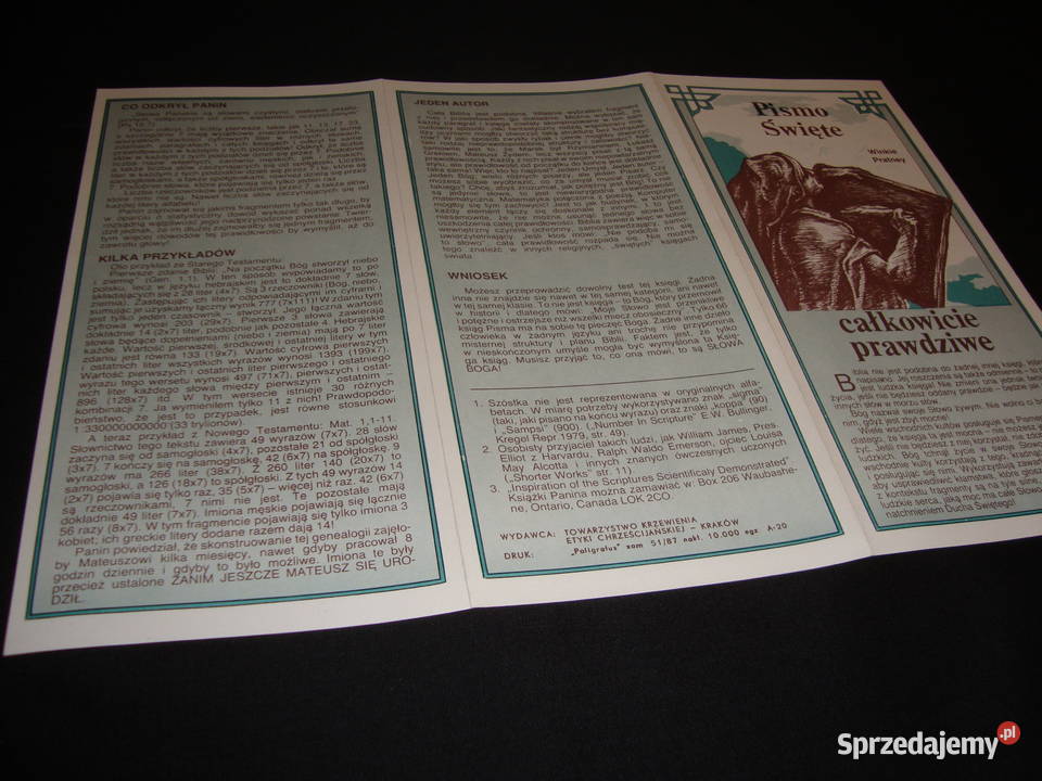 Pismo Święte Całkowicie Prawdziwe z fotoopisem Tychy